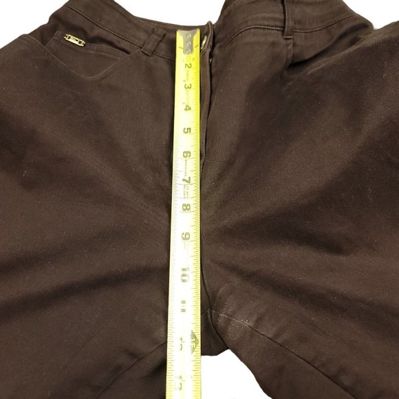 St. John Sport Womens 6 Pants Vintage Brown Denim High Rise Wide Leg Excellent - Picture 7 of 11